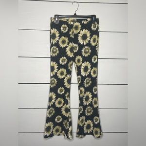 girls sunflower flair leggings